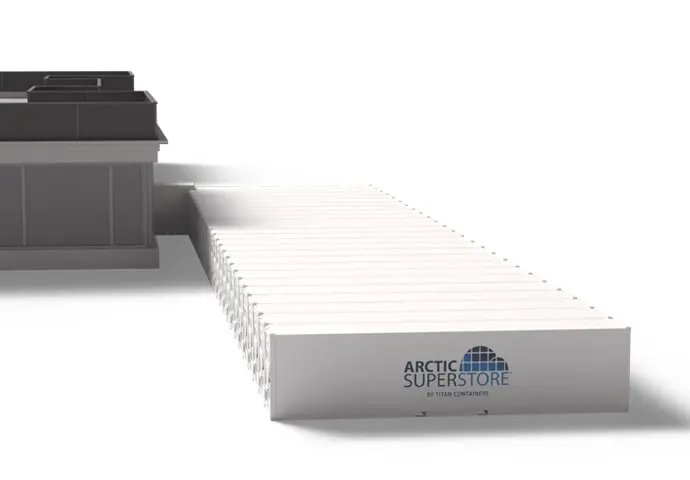 Arctic SuperStore Vue latérale avec capots fermés