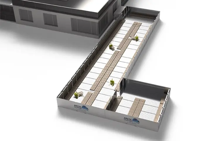 Arctic SuperStore Vue latérale avec panneaux supérieurs ouverts