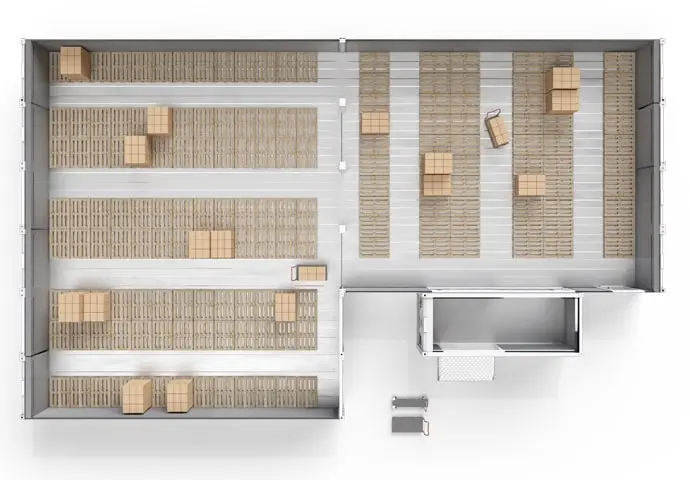 Arctic SuperStore avec palettes et salle de raccordement 1