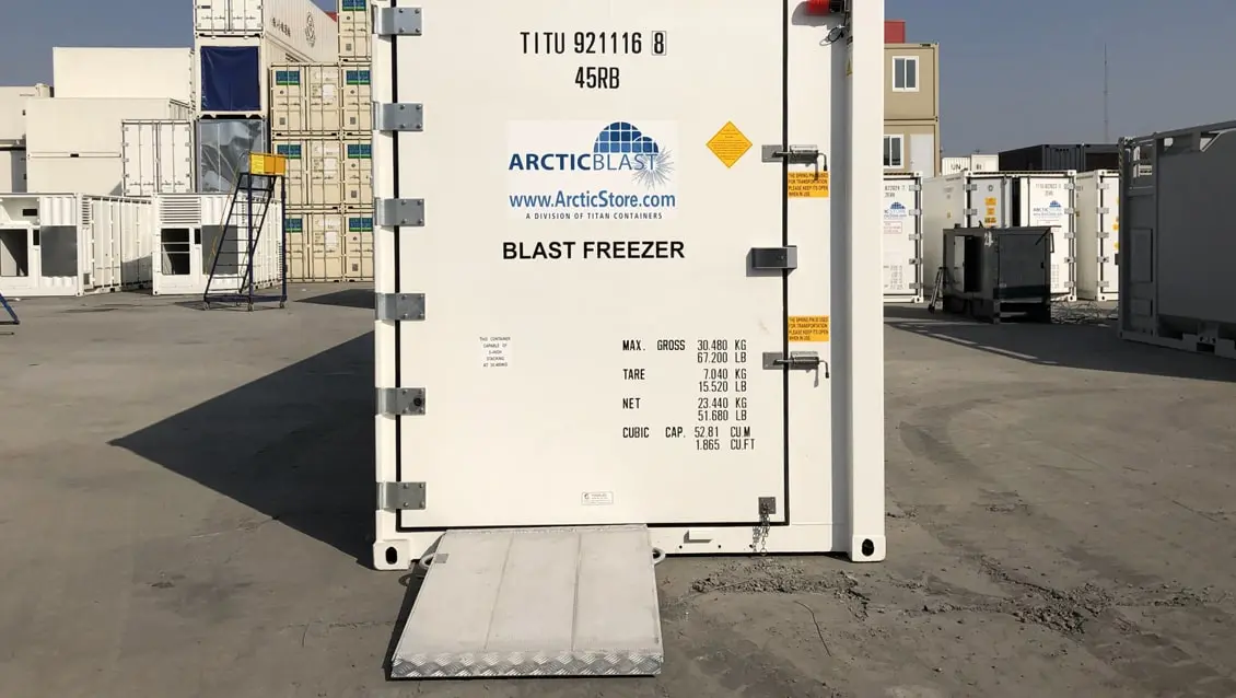 20ft ArcticBlast snelkoelende gekoelde opslagcontainer