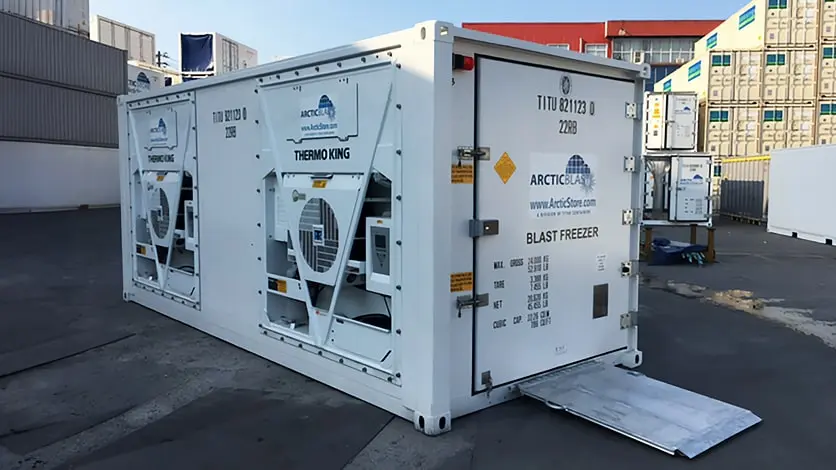 ArcticBlast koelopslag - Snelkoelende koelcontainers van 20ft te huur