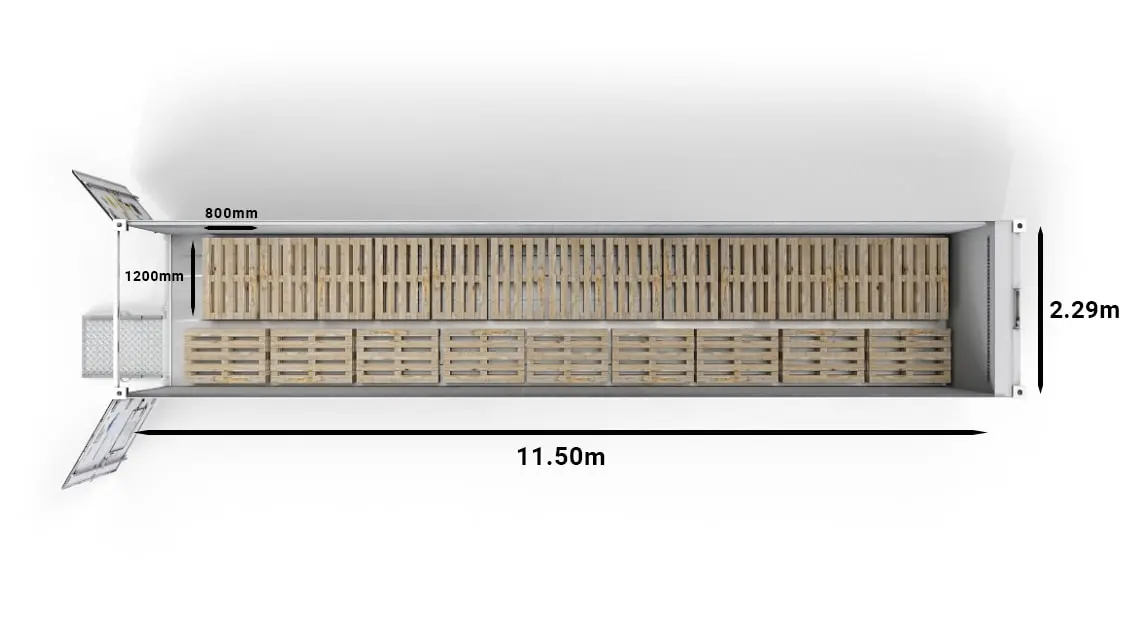 40ft ArcticStore Euro Pallets