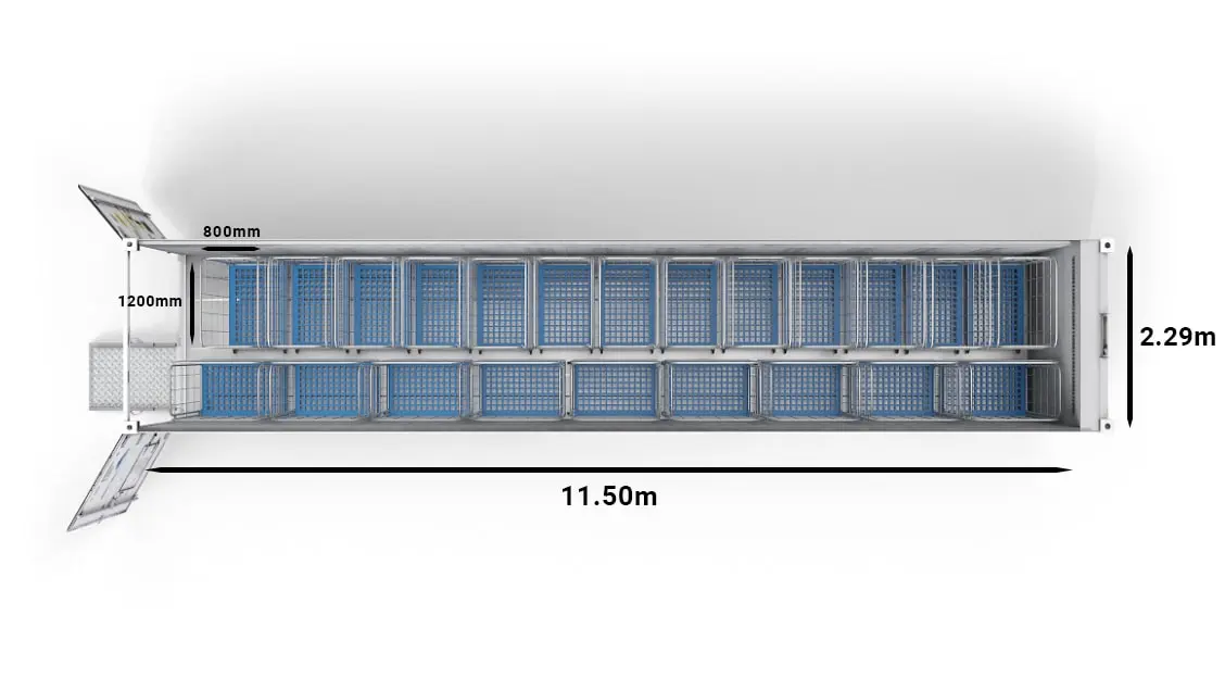 40ft ArcticStore trolleys