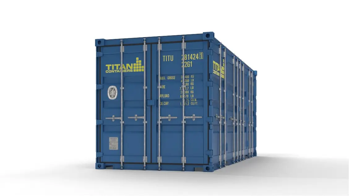 Een 20ft open side container met vergrendelingskast huren