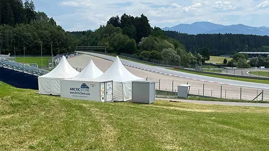 Koelopslag in Oostenrijkse Formule 1 Race - koelcontainers
