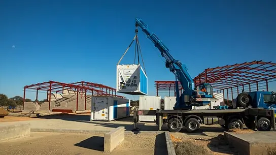 Installatie van ArcticStore-koelcontainers in Botswana