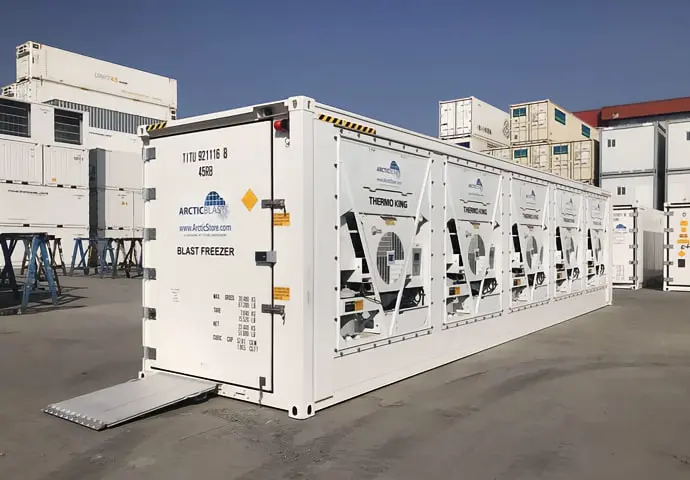 ArcticBlast koelopslag, snelkoelende koelcontainers te huur