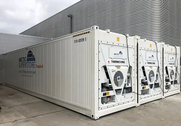 Superstore koelopslag modulaire koelcontainers te huur