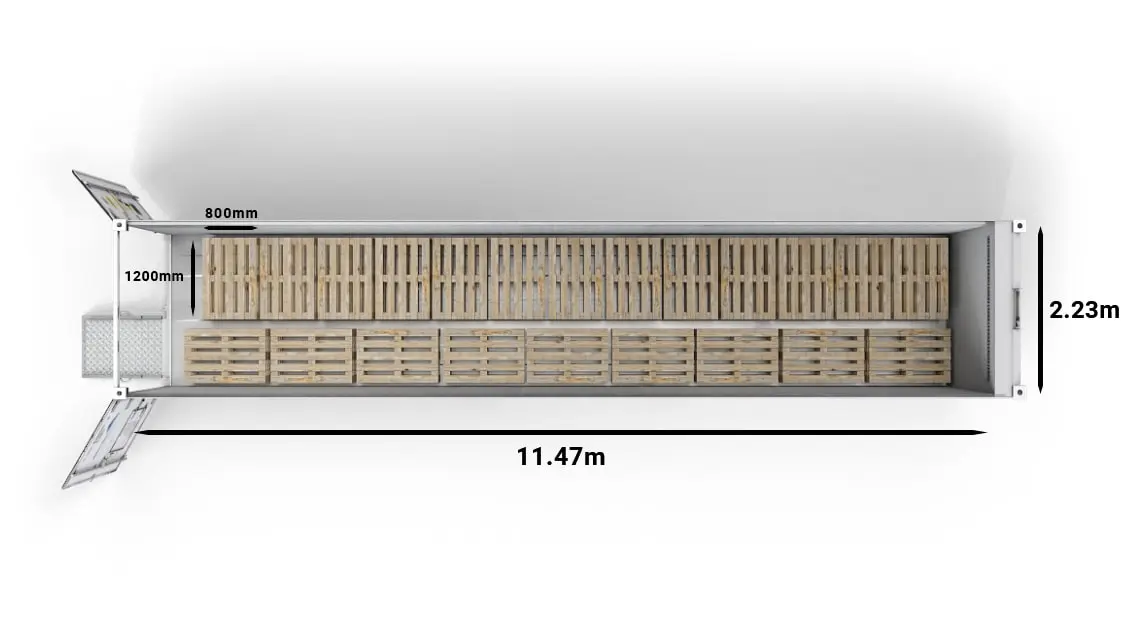 22 Europallets in een ArcticStore Horizon van 40ft