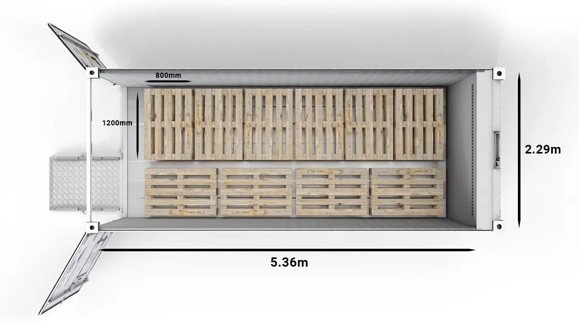 10 Europallets in een ArcticStore Horizon van 20ft