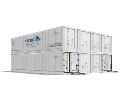 Arctic MegaStore modulaire koelopslagoplossing met hoge capaciteit van Titan Containers